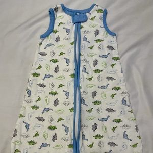 Baby boy wearable blanket with dinosaur design